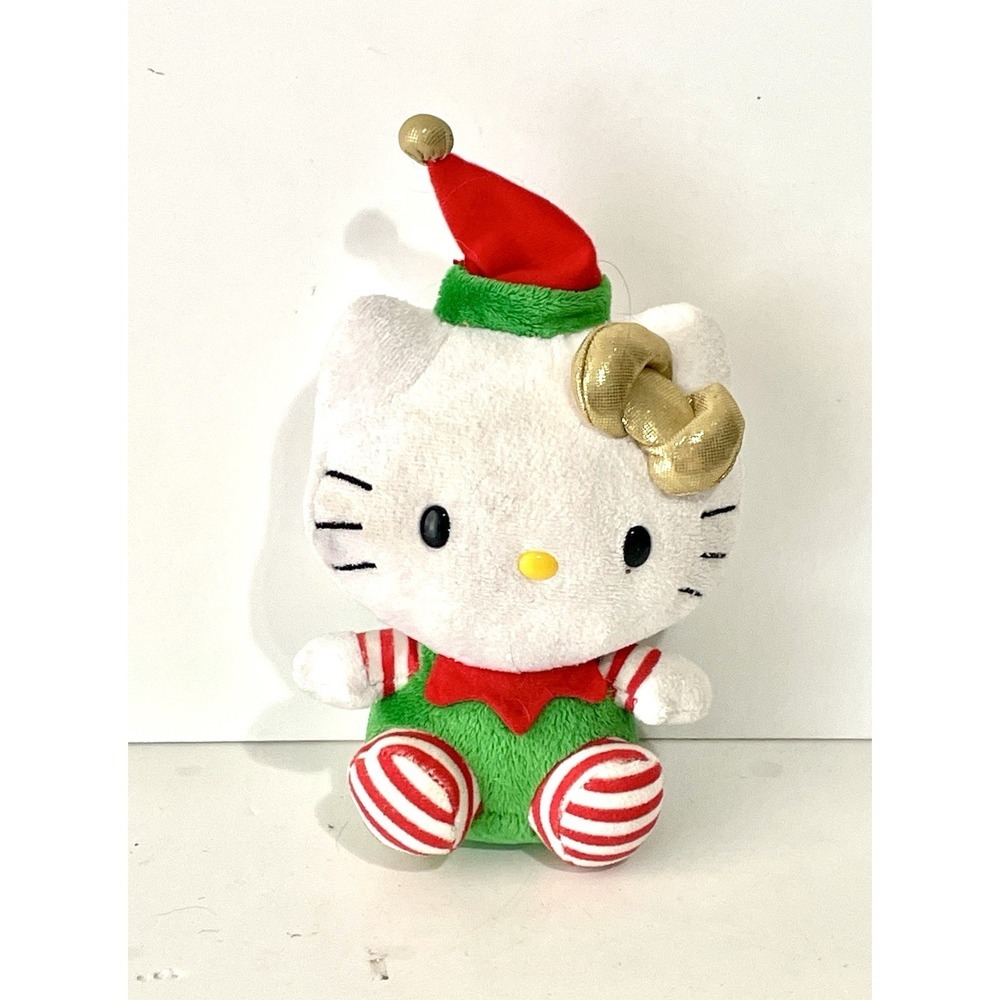 Ty Sanrio Hello Kitty Plush Holiday Elf 6" Stuffed Plush Kitty 2012